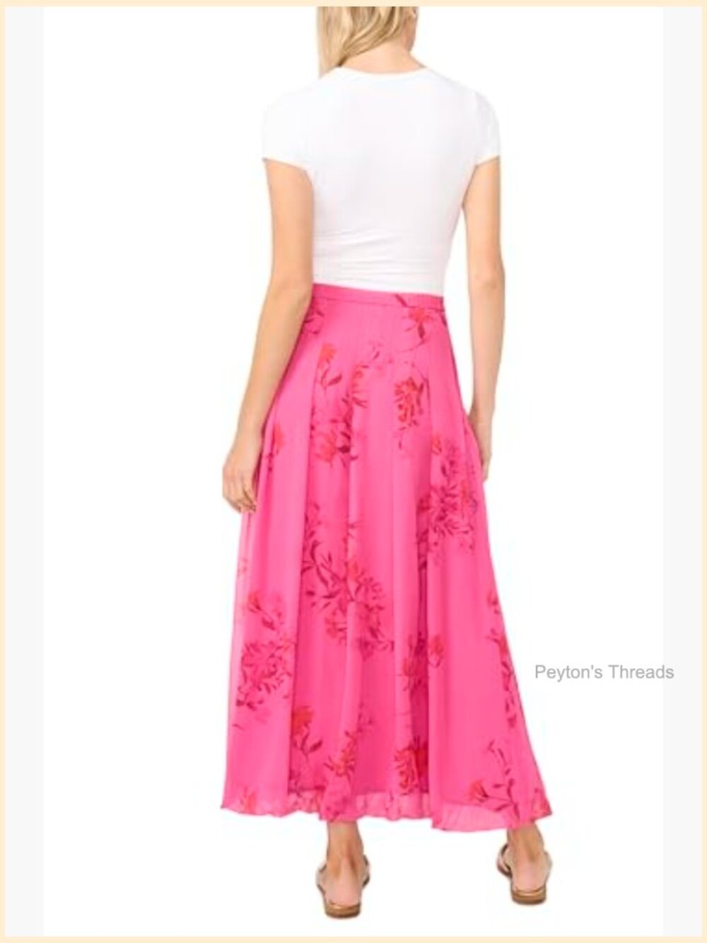 Pleated Bubble Midi Skirt - 100% Rayon, Zipper Closure, Hand Wash - Picture 3 of 5